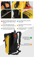 NOOYAH YELLOW 30L Waterproof Outdoor Sports Backpack - Reflective, Durable, Easy Clean - SuperSaverAU - view 4