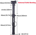 ZOOM Dropper Seatpost 30.9mm Diameter 100mm Travel External Cable Routing - SuperSaverAU - view 4