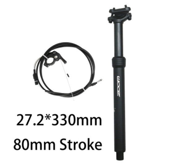 ZOOM Dropper Seat Post 27.2mm Diameter 80mm Travel Internal Cable - SuperSaverAU - view 2