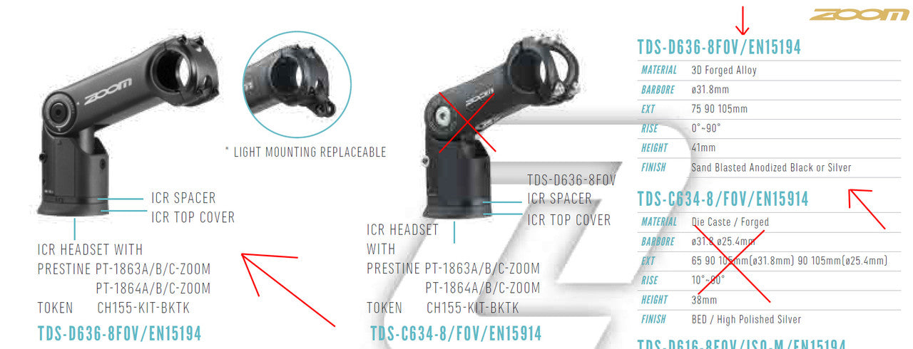 ZOOM Height Adjustable Stem 31.8mm for MTB Ebike - Cable Integration, 90mm Extension - SuperSaverAU - view 3