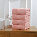 Linenland 4 Piece Bath Towels Set - Coral, 100% Cotton, OEKOTEX Certified, 68x137cm - SuperSaverAU - view 3