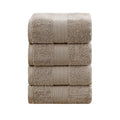 Linenland 4 Piece Cotton Bath Towels Set - Sandstone, 68x137cm, OEKOTEX Certified - SuperSaverAU - view 1