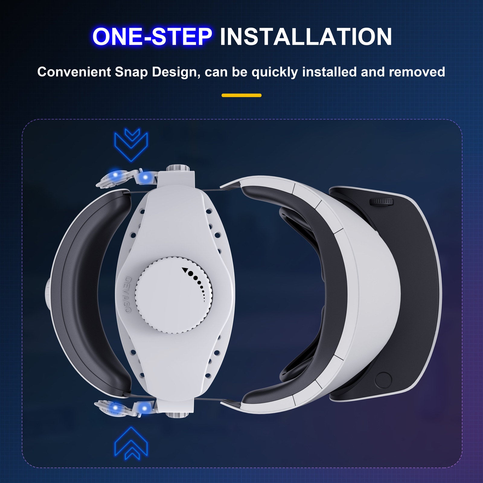 DEVASO Adjustable Head Strap for Playstation VR2, Reduced Pressure Lightweight - SuperSaverAU - view 4