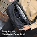 ULANZI BP11 8L Camera Sling Bag with Tripod Holder for Men Women, Lightweight Splash-proof DSLR/Mirrorless Anti-Theft Crossbody Bag for Travel Hiking Photography Customizable Front Pocket Camera Bag - SuperSaverAU - view 4
