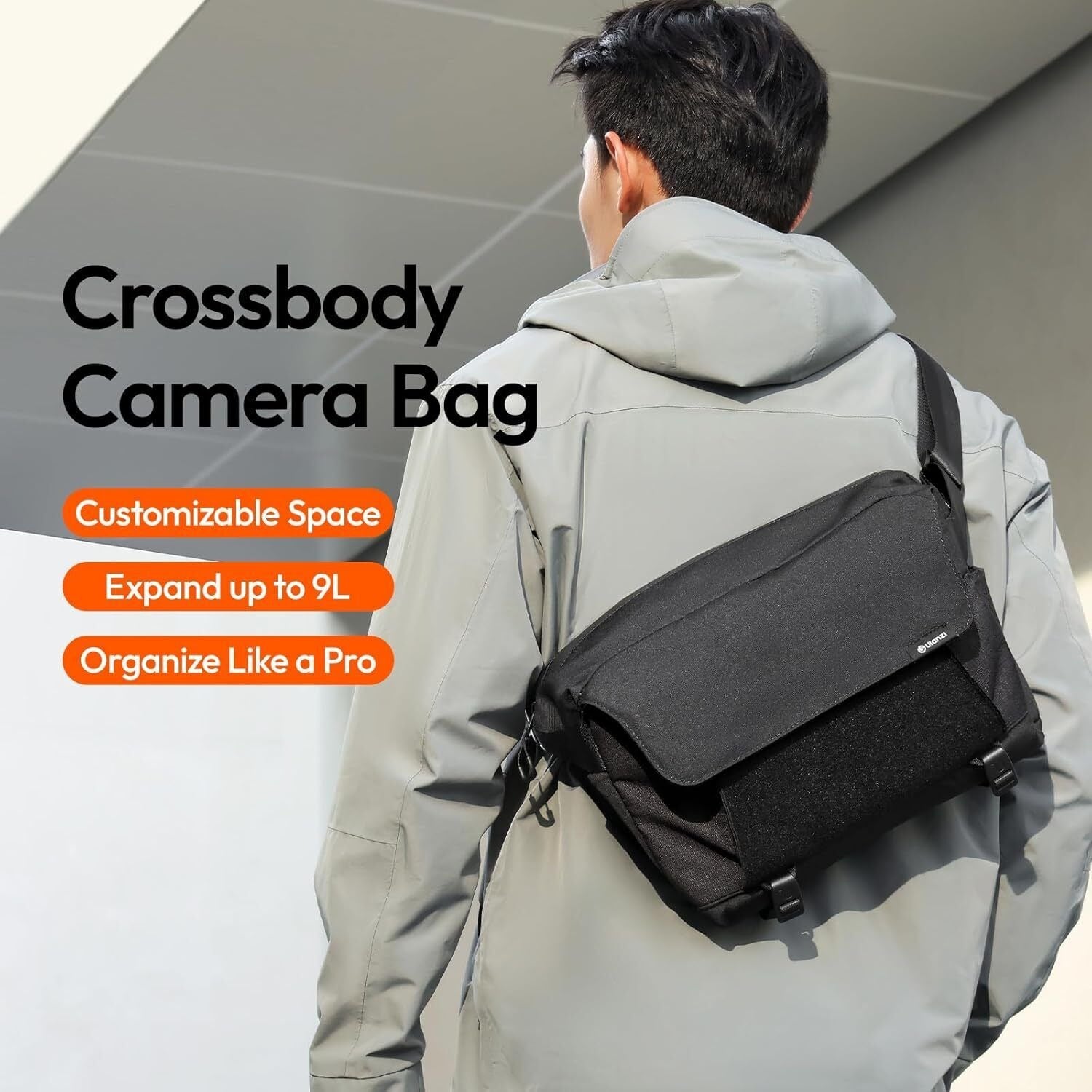 ULANZI BP11 8L Camera Sling Bag with Tripod Holder for Men Women, Lightweight Splash-proof DSLR/Mirrorless Anti-Theft Crossbody Bag for Travel Hiking Photography Customizable Front Pocket Camera Bag - SuperSaverAU - view 6