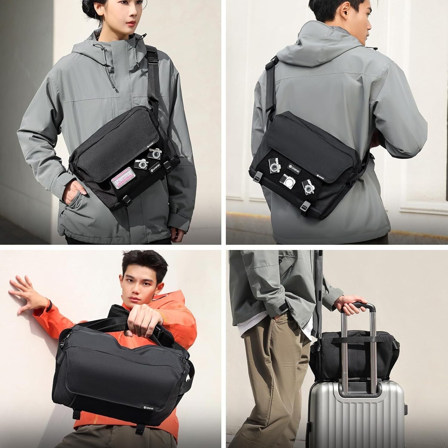 ULANZI BP11 8L Camera Sling Bag with Tripod Holder for Men Women, Lightweight Splash-proof DSLR/Mirrorless Anti-Theft Crossbody Bag for Travel Hiking Photography Customizable Front Pocket Camera Bag - SuperSaverAU - view 7