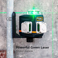 CIGMAN 3x360° Green Laser Level, Rechargeable, Remote Control, Magnetic Stand - SuperSaverAU - view 2