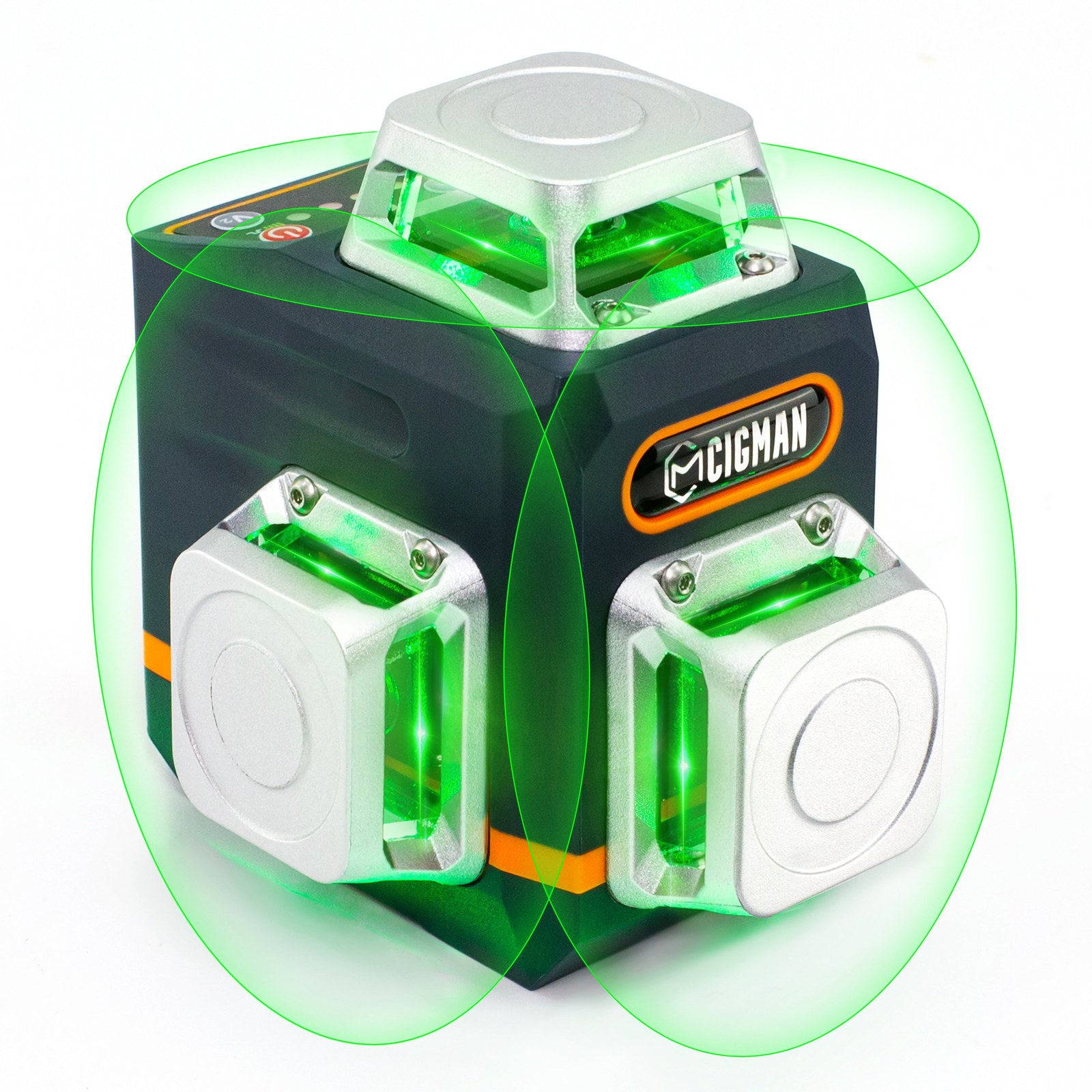 CIGMAN 3x360° Green Laser Level, Rechargeable, Remote Control, Magnetic Stand - SuperSaverAU - view 1