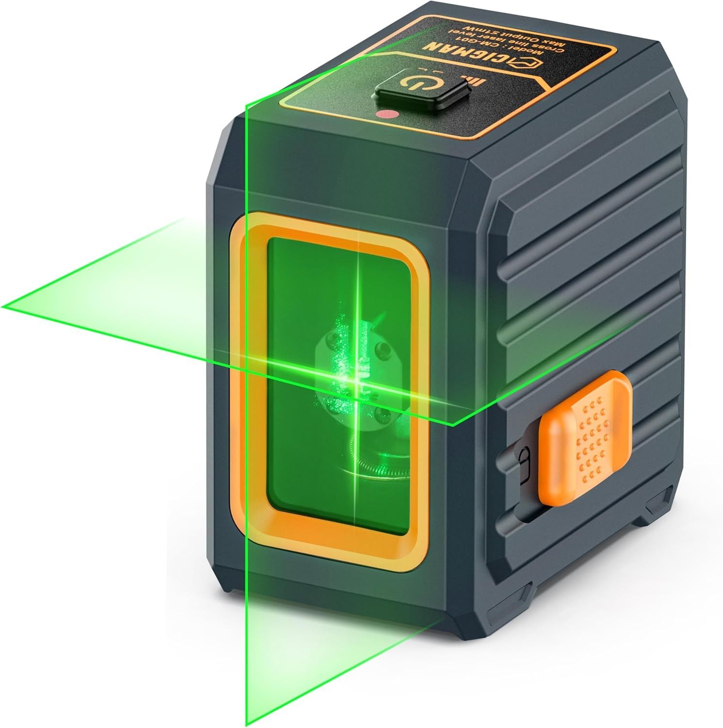 CIGMAN G01 Green Cross Line Laser Level with Self-Levelling - 100ft
