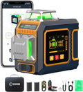 CIGMAN CM-S03 3x360° Green Laser Level with LCD & Bluetooth