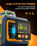 CIGMAN CM-S03 3x360° Green Laser Level with LCD & Bluetooth