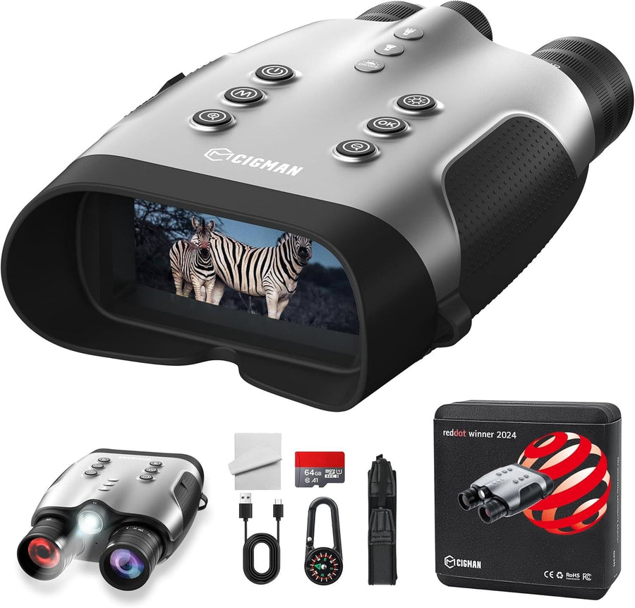 CIGMAN CNVPRO True 4K Night Vision Binoculars with 18H Battery