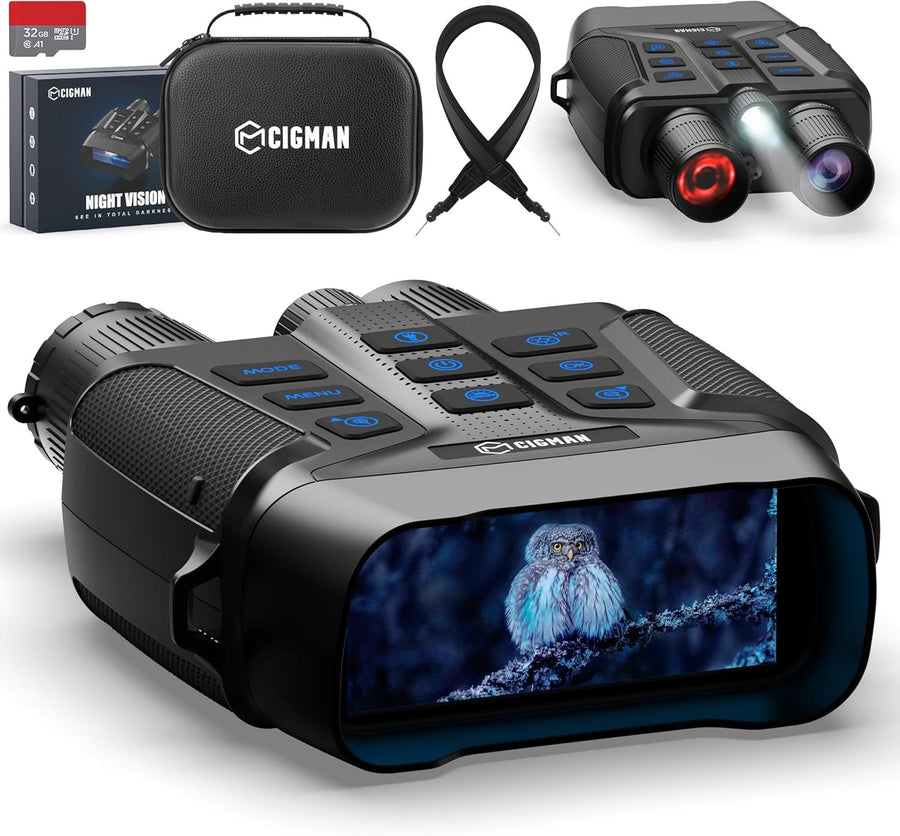 CIGMAN 4K Night Vision Binoculars with 3.99-Inch Display & 58MP Photos