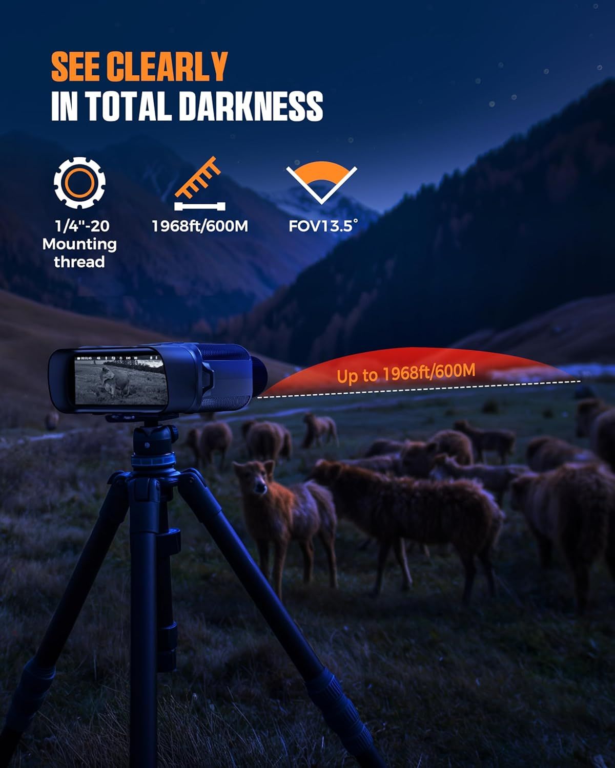 CIGMAN 4K Night Vision Binoculars with 3.99-Inch Display & 58MP Photos