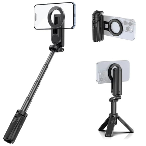Ulanzi JJ03 Magnetic Phone Tripod Wireless Phone Grip Selfie Stick Desktop Tripod with Remote Control Photography Livestreaming - SuperSaverAU - view 1