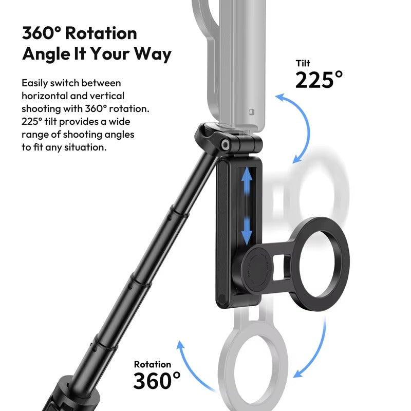 Ulanzi JJ03 Magnetic Phone Tripod Wireless Phone Grip Selfie Stick Desktop Tripod with Remote Control Photography Livestreaming - SuperSaverAU - view 5
