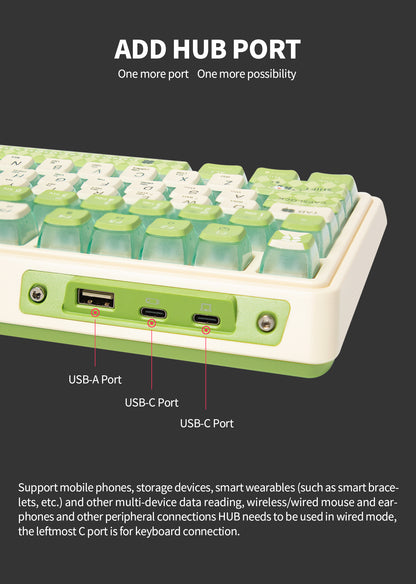 KZZI K75 PRO RGB 75% Wireless Gasket Mechanical Keyboard, Tri-Mode, Tactile Switches
