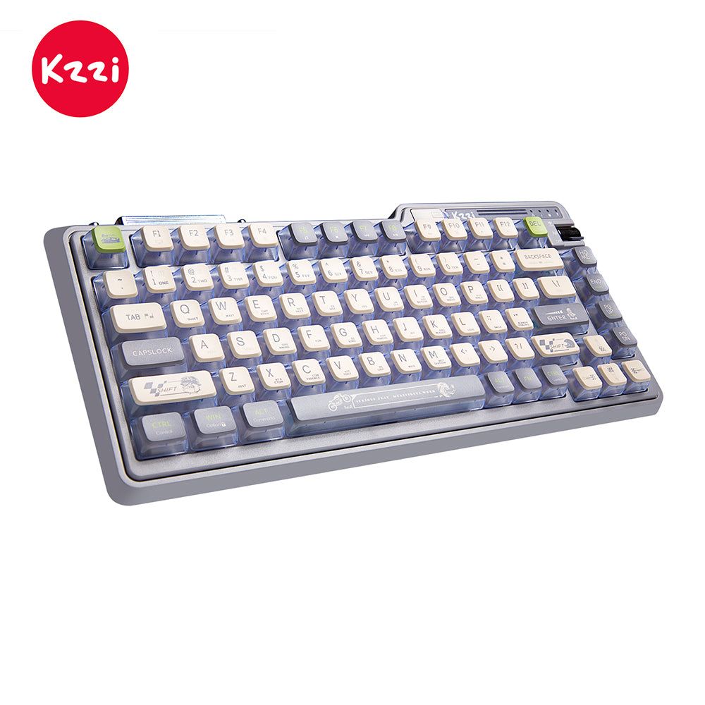 KZZI K75 PRO RGB 75% Wireless Gasket Mechanical Keyboard, Tri-Mode, Tactile Switches