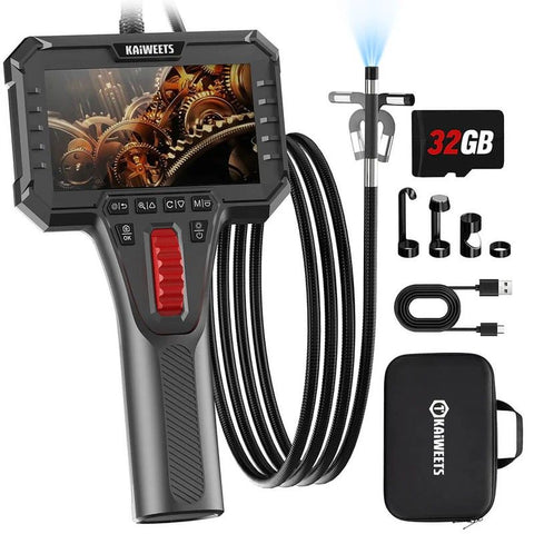 Premium Articulating Borescope Camera with 1080P 4.3 Inch IPS Display