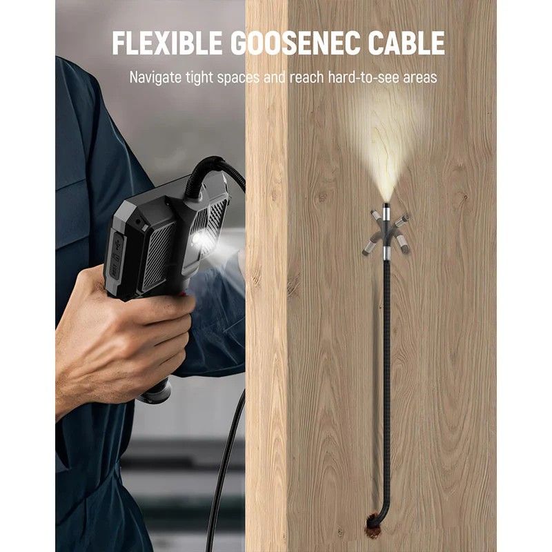 Premium Articulating Borescope Camera with 1080P 4.3 Inch IPS Display
