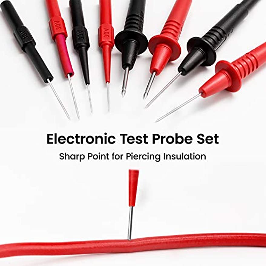 KAIWEETS 23 Piece Multimeter Test Leads Kit with Probes & Clips