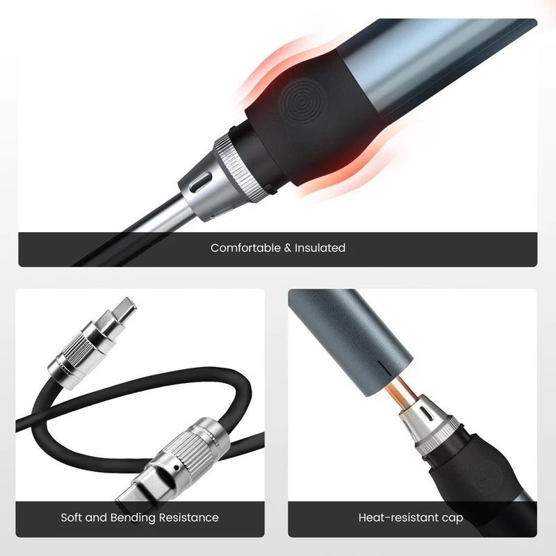 KAIWEETS KETS02 Smart Digital Soldering Iron Kit with OLED - 65W AU Plug