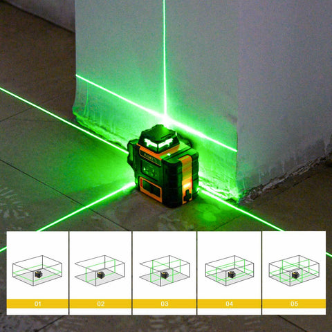 KAIWEETS KT360A Green Laser Level 3 X 360° Rotary Self Leveling with 1 Rechargeable Battery - SuperSaverAU - view 2