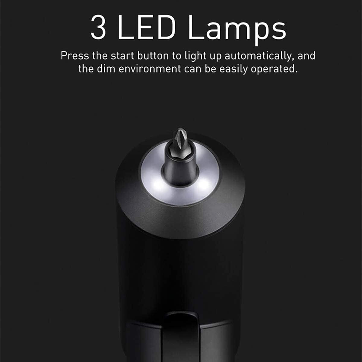 Xiaomi Mijia Cordless Rechargeable Screwdriver 3.6V 2000mAh Li-ion 5N.m Electric Screwdriver With 12Pcs S2 Screw Bits - SuperSaverAU - view 3