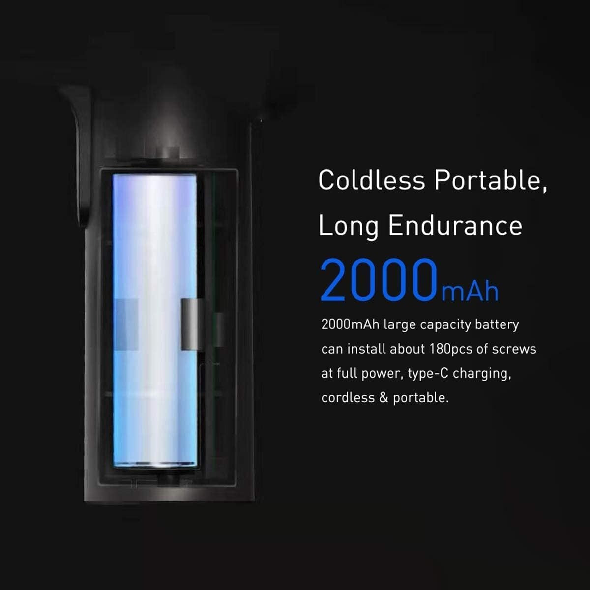 Xiaomi Mijia Cordless Rechargeable Screwdriver 3.6V 2000mAh Li-ion 5N.m Electric Screwdriver With 12Pcs S2 Screw Bits - SuperSaverAU - view 4