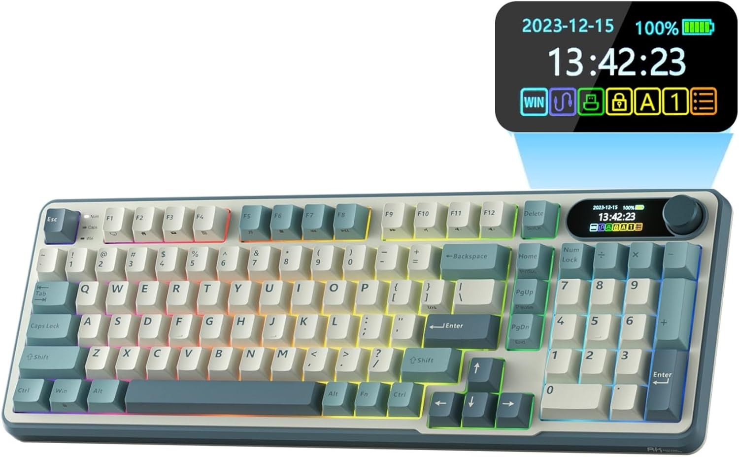 RK ROYAL KLUDGE S98 Wireless Mechanical Keyboard with Smart Display