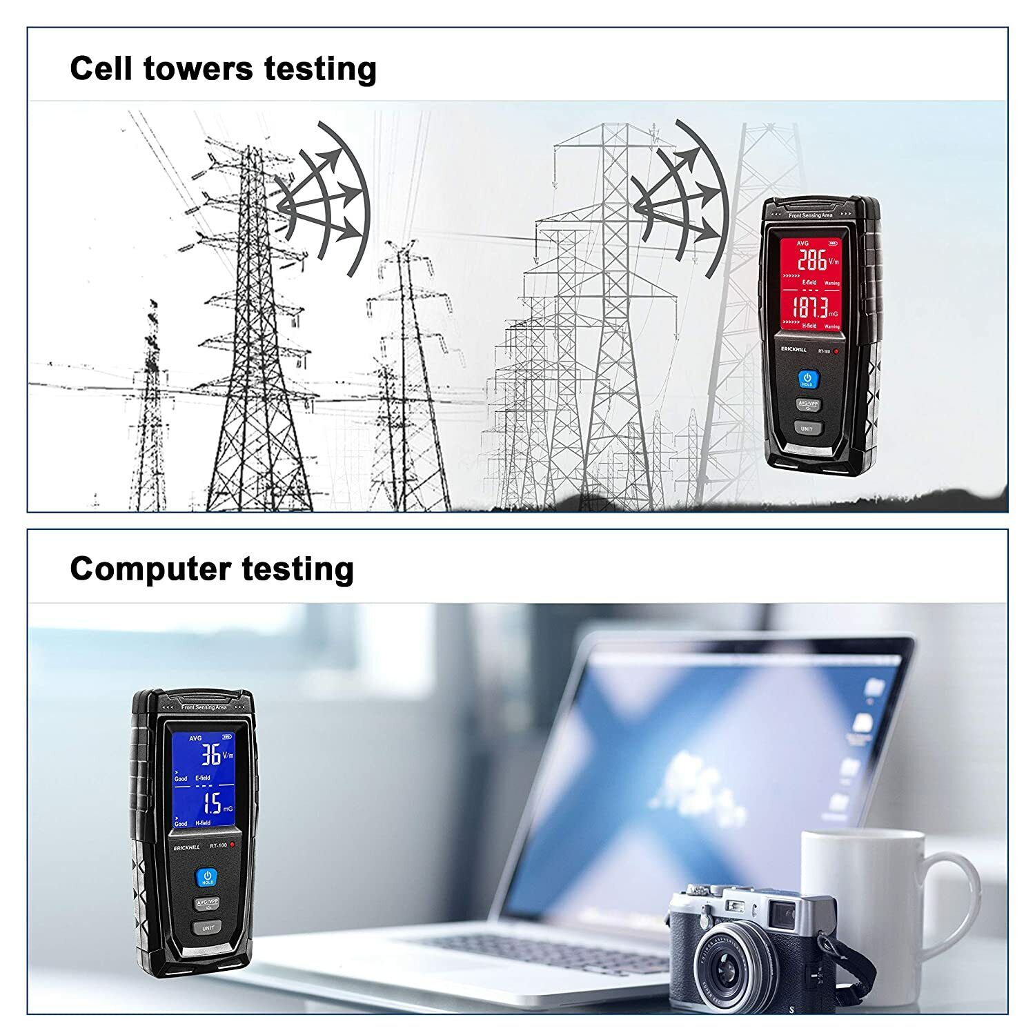 ERICKHILL EMF Meter Digital Electromagnetic Field Radiation Detector Machine - SuperSaverAU - view 4