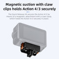 STARTRC Action 5 Pro Magnetic Adapter Mount for DJI Osmo Action 5 Pro/Action 4/Action 3 Quick Release Adapter with Connection Adapter Extension Base Accessories - SuperSaverAU - view 2