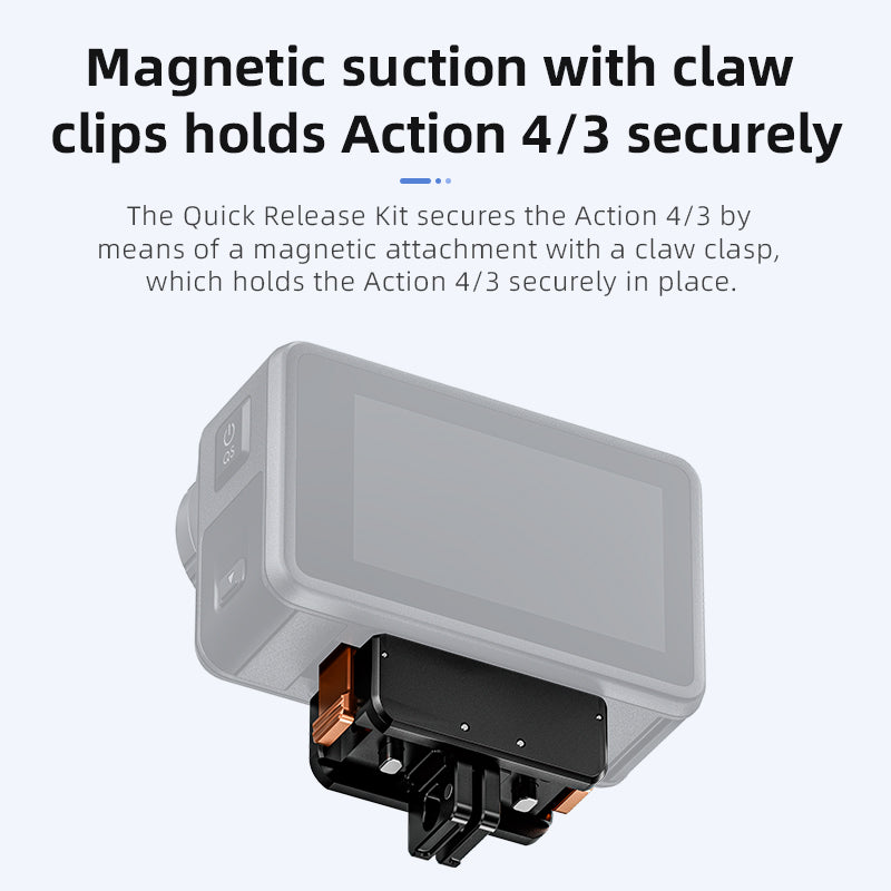 STARTRC Action 5 Pro Magnetic Adapter Mount for DJI Osmo Action 5 Pro/Action 4/Action 3 Quick Release Adapter with Connection Adapter Extension Base Accessories - SuperSaverAU - view 2