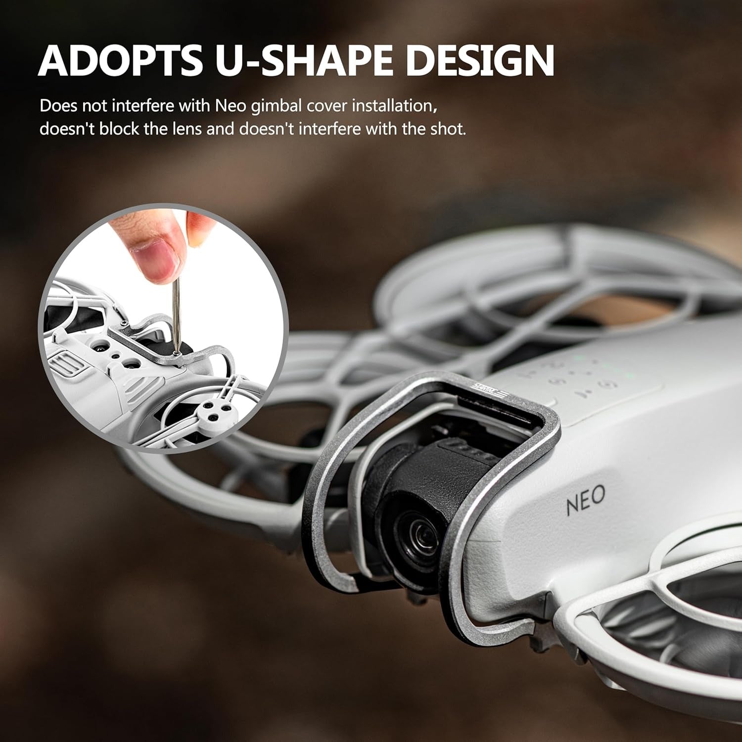 STARTRC Gimbal Bumper Guard for DJI Neo Accessories, Aluminum Alloy Anti-Collision Protection Guard Bar for DJI Neo Drone Camera - SuperSaverAU - view 4