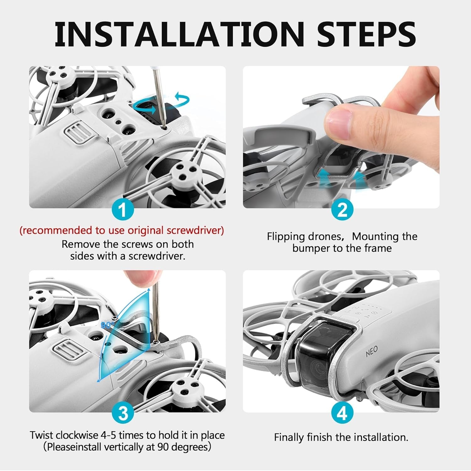 STARTRC Gimbal Bumper Guard for DJI Neo Accessories, Aluminum Alloy Anti-Collision Protection Guard Bar for DJI Neo Drone Camera - SuperSaverAU - view 5