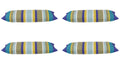 Corban Pack of 4 Royal Blue Striped Rectangle Cushion Covers 35x70cm - SuperSaverAU - view 1