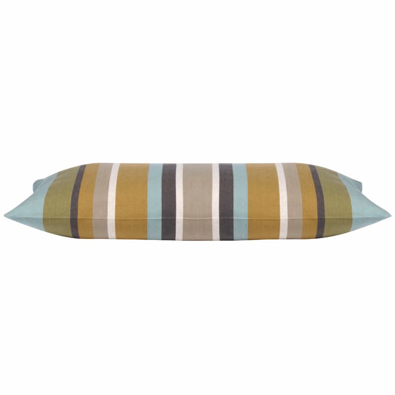 Corban Aqua Striped Rectangle Cushion Cover 35x70cm - Nautical, Colourful - SuperSaverAU - view 1