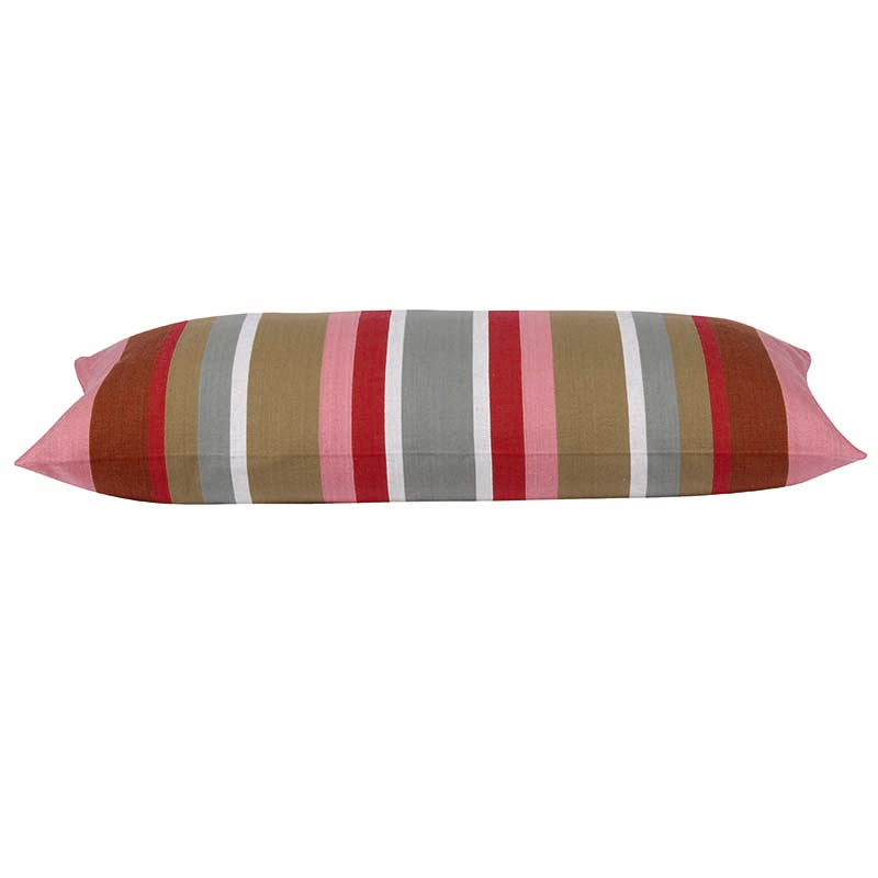 Corban Rose Pink Striped Cushion Cover 35x70cm - Rectangle, Cotton, Nautical Style - SuperSaverAU - view 1