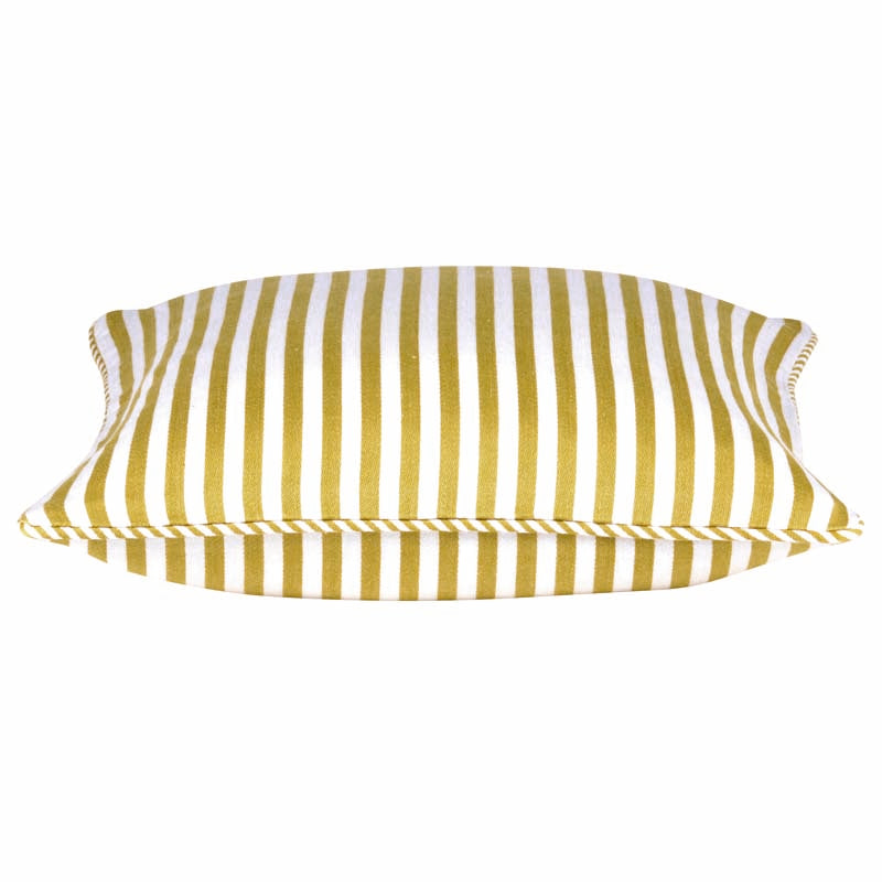 Dandi Mustard Yellow & White Striped Cushion Cover 40x40cm - Beach Style - SuperSaverAU - view 1