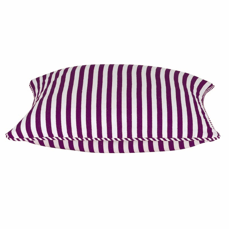 Dandi Pack of 4 Fuchsia Purple & White Striped Square Cushion Covers 40x40cm - SuperSaverAU - view 2