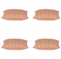Dandi Pack of 4 Orange & White Striped Nautical Cushion Covers 40x40cm - SuperSaverAU - view 1