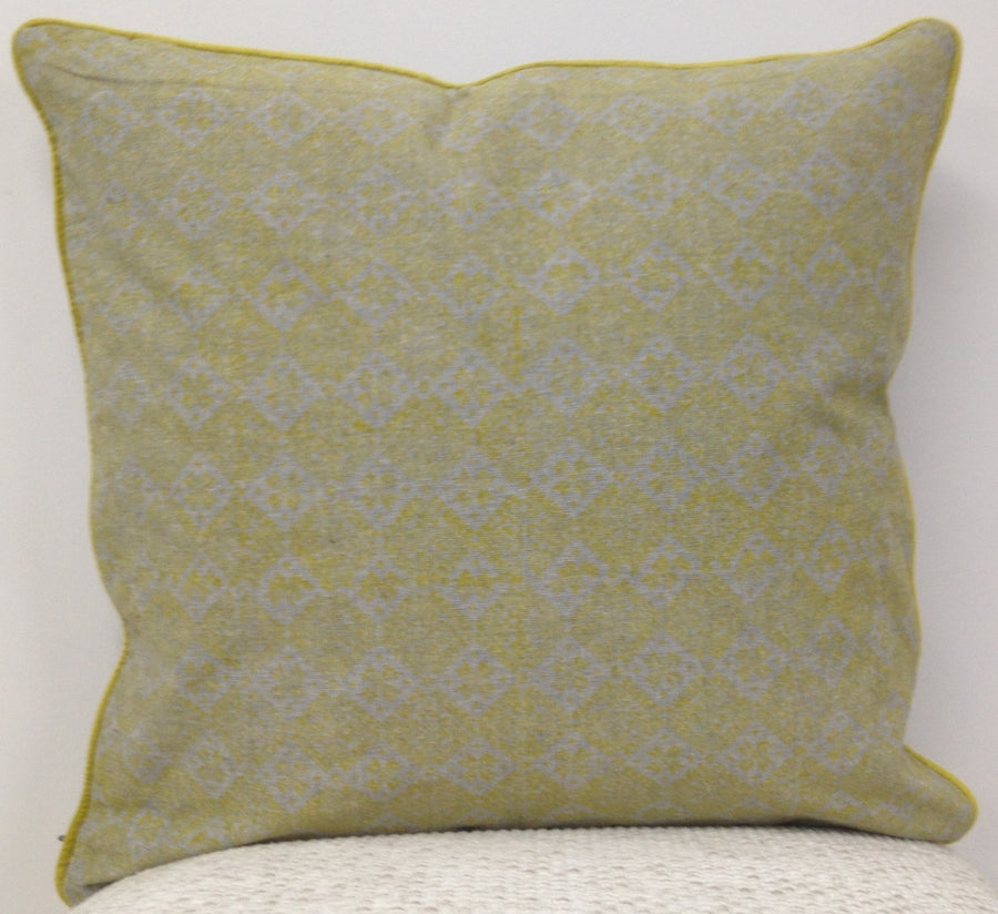 Azuk Mustard Yellow Aztec Cushion Cover 50cm x 50cm with Velvet Piping - SuperSaverAU - view 1