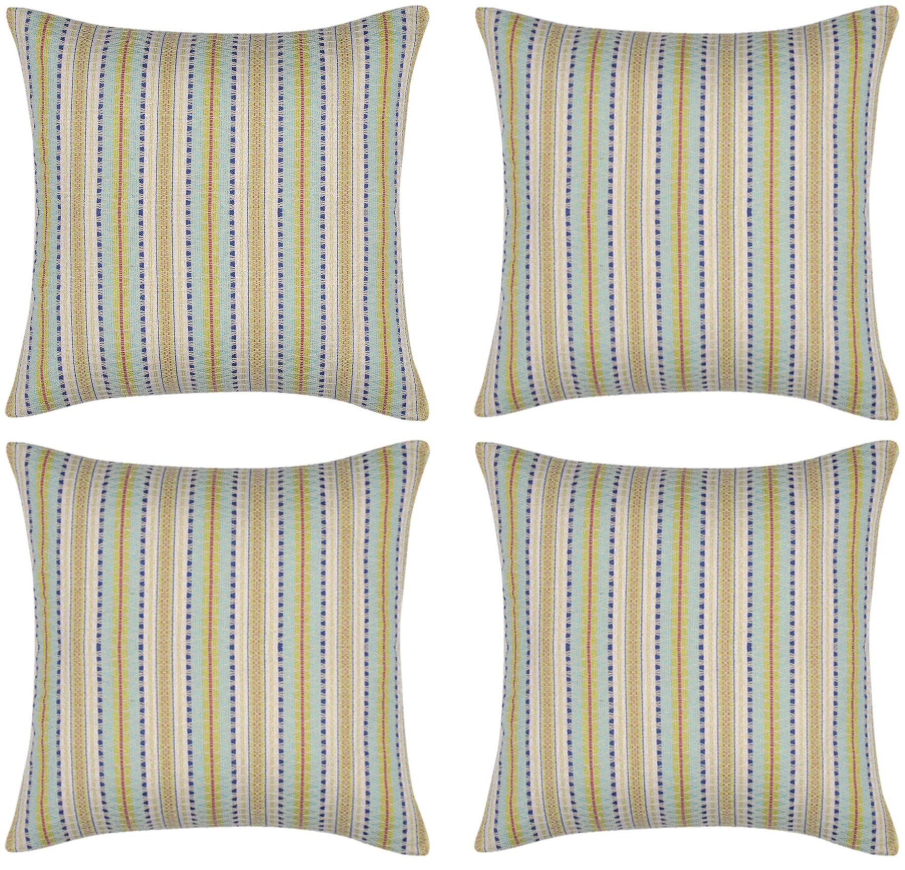Finn Pack of 4 Multicoloured Retro Cushion Covers 40cm x 40cm - SuperSaverAU - view 1
