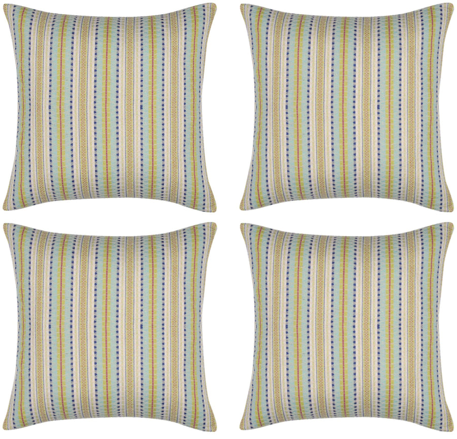 Finn Pack of 4 Multicoloured Retro Cushion Covers 40cm x 40cm - SuperSaverAU - view 1