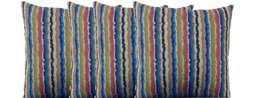 Dries Pack of 4 Multicoloured Retro Funky Cushion Covers 40cm x 40cm Made in Europe - SuperSaverAU - view 1
