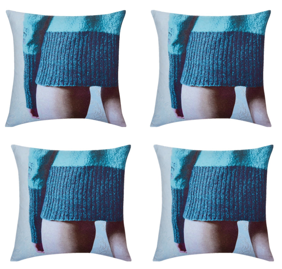Blaze Jumper Cushion Covers Pack of 4, Funky 45cm x 45cm Cotton Design - SuperSaverAU - view 1