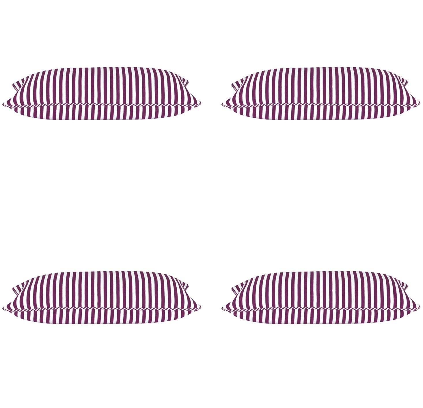 Dandi Pack of 4 Fuchsia Purple & White Rectangle Cushion Covers 35cm x 60cm - SuperSaverAU - view 1