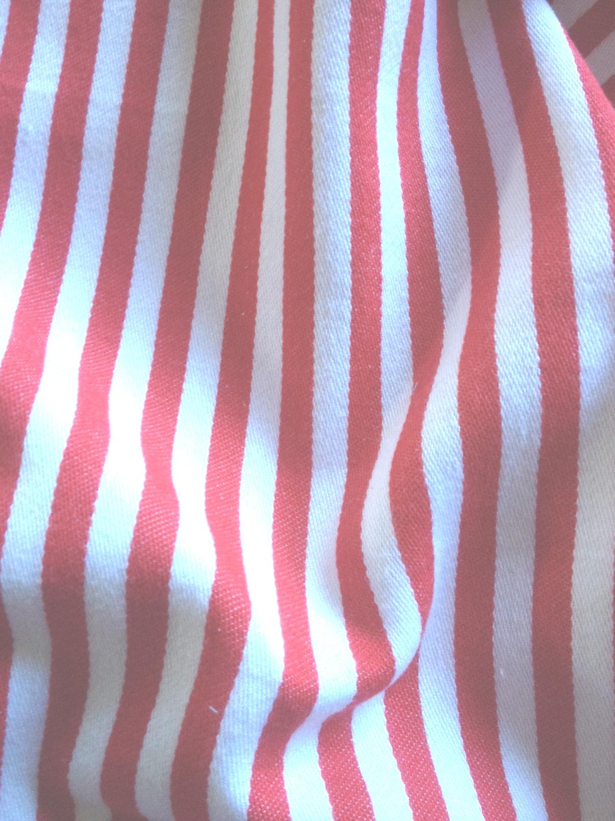 Dandi Red & White Rectangle Cushion Cover 35cm x 60cm - Nautical Striped Design - SuperSaverAU - view 1