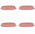 Dandi Pack of 4 Red & White Rectangle Cushion Covers 35cm x 60cm, Nautical Style - SuperSaverAU - view 1