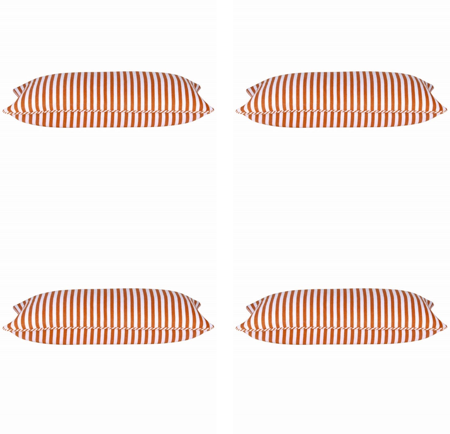 Dandi Pack of 4 Orange & White Rectangle Cushion Covers 35cm x 60cm - SuperSaverAU - view 1